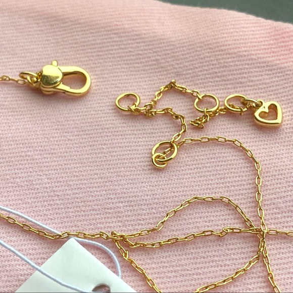 NWT Kate Spade Say Yes Gold Plated Oui Pendant Necklace - Picture 7 of 8